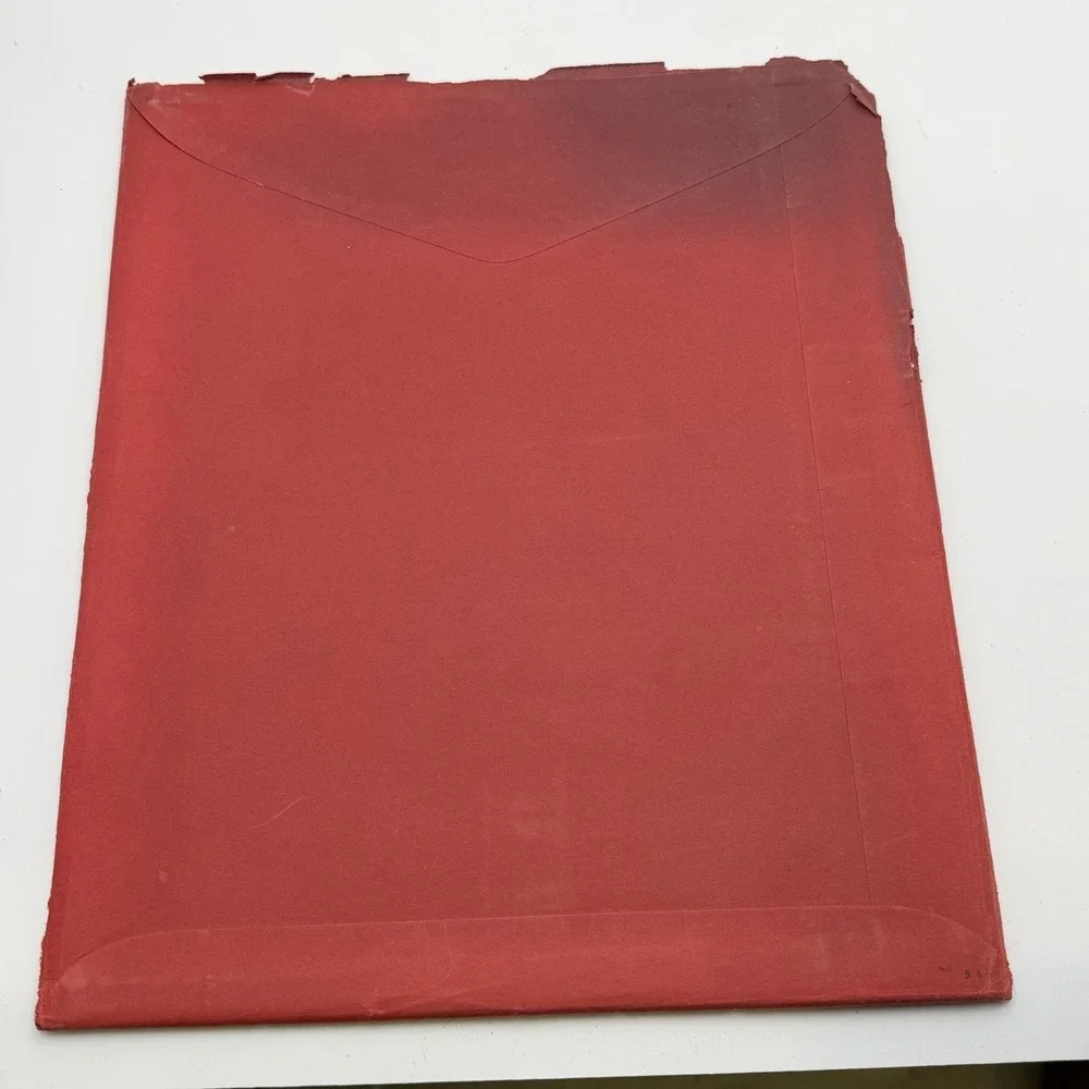 Vtg Ansco‎ A-7 Red Safelight Glass Filter w/ Envelope Darkroom Photography USA